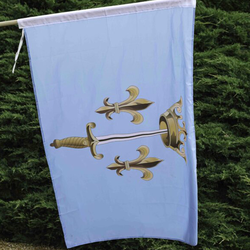 drapeau 3 fleur de lys sainte jeanne darc
