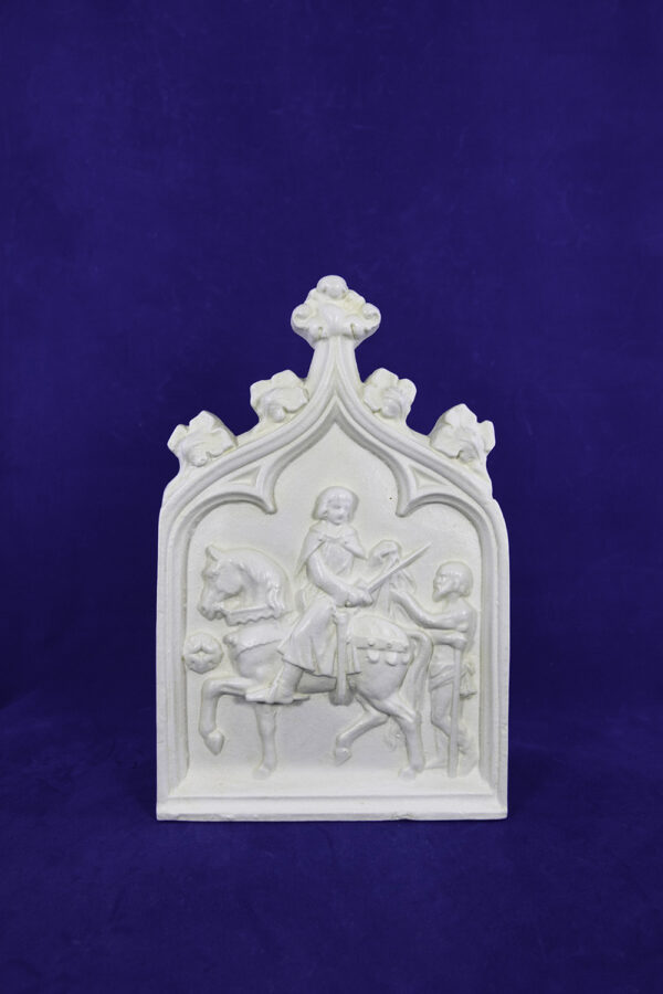 bas relief saint martin de tours en plâtre