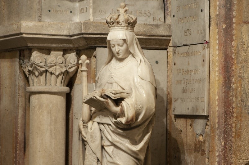 La reine des Francs, sainte Radegonde, rend son âme à Dieu