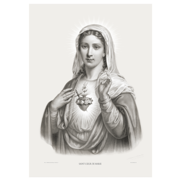 2 affiches Cœur Immaculée de Marie & Sacré Cœur de Jésus – Image 4