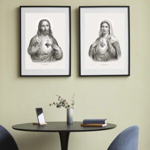 deux affiches coeur sacre de jesus