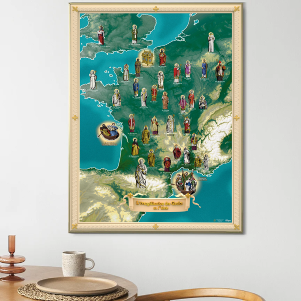 Carte de l’Évangélisation des Gaules – Grand format