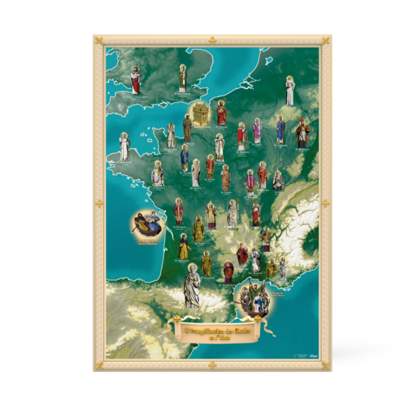 Carte de l’Évangélisation des Gaules – Grand format