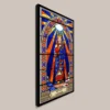 Saint Louis, roi de France, art mural style vitrail
