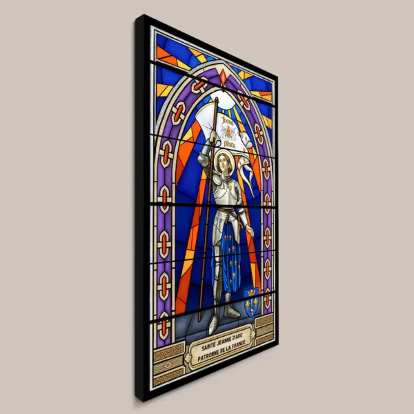 Sainte Jeanne d'Arc : Art mural style vitrail – Image 2