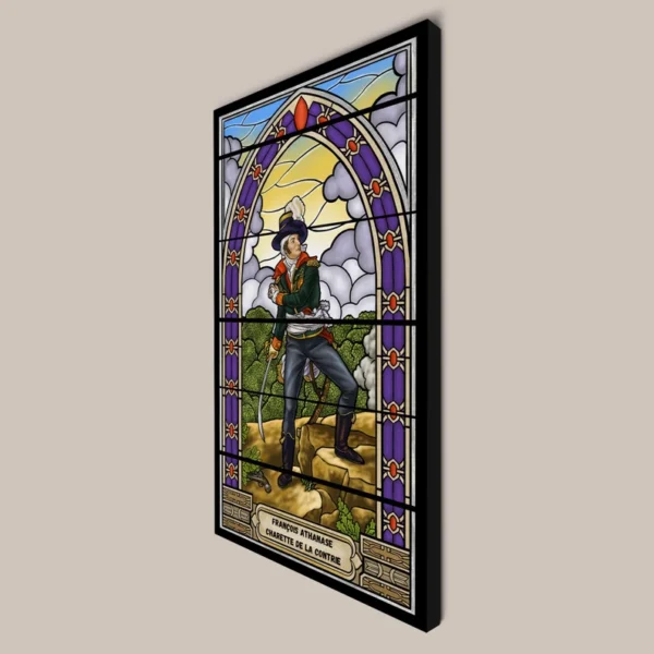 François de Charette : art mural style vitrail – Image 2